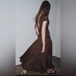 Zara ZW COLLECTION COMBINATION CROCHET DRESS